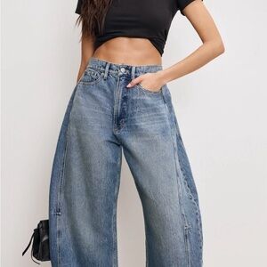 Good American Good Extreme Barrel Jeans